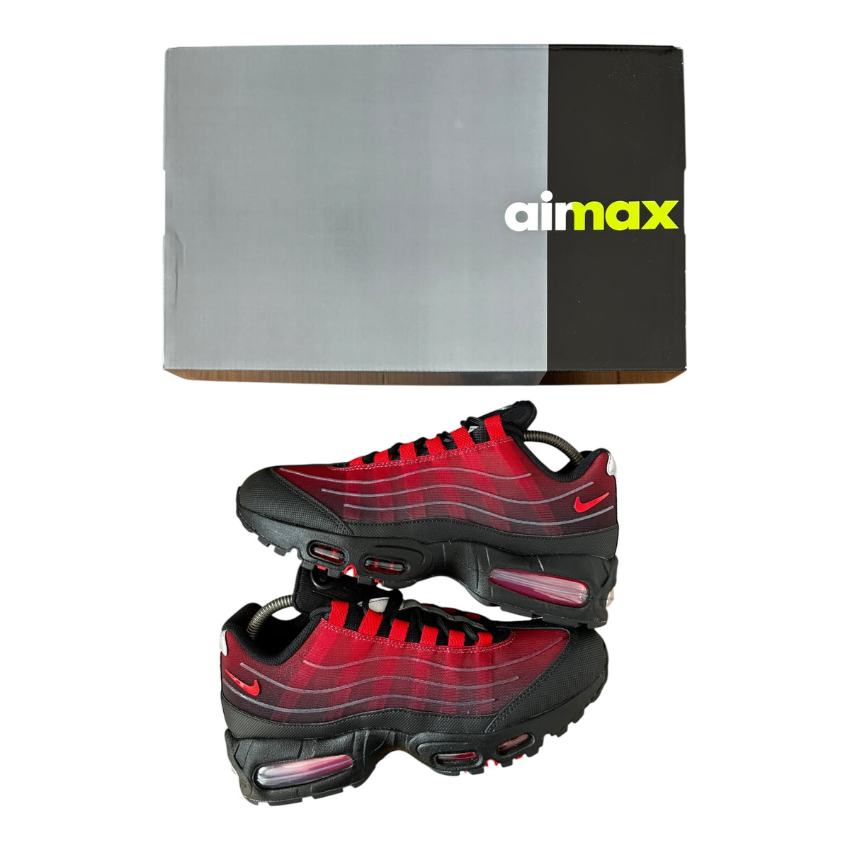 Nike Air Max 95 Big Bubble Tech Black/University Red-Tough Red