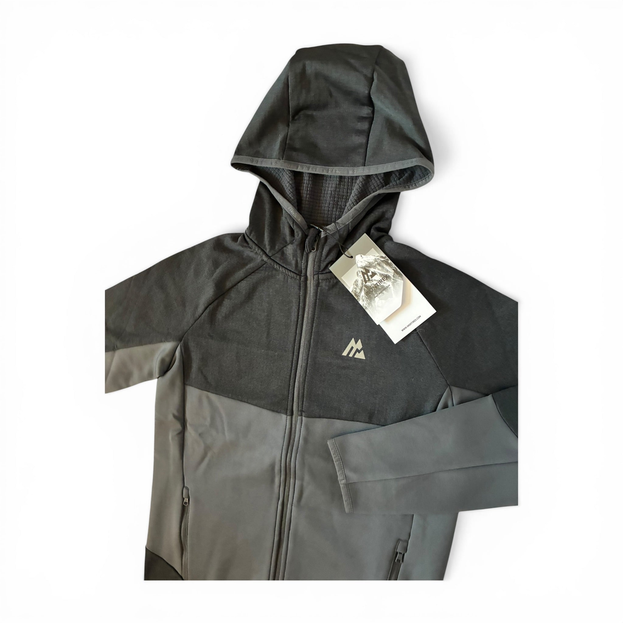 Montirex Junior Longitude Gridded Poly Hoodie & Rush Running Pant Tracksuit Set