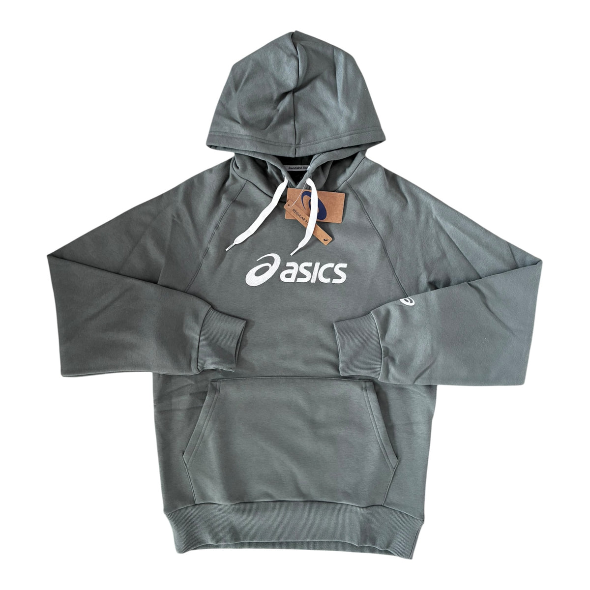 Asics Logo Fleece Pullover Tracksuit Set – Lichen Green