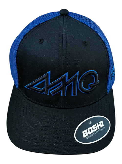 AMQ Black/Royal Blue Racing Cap – 2 For £75