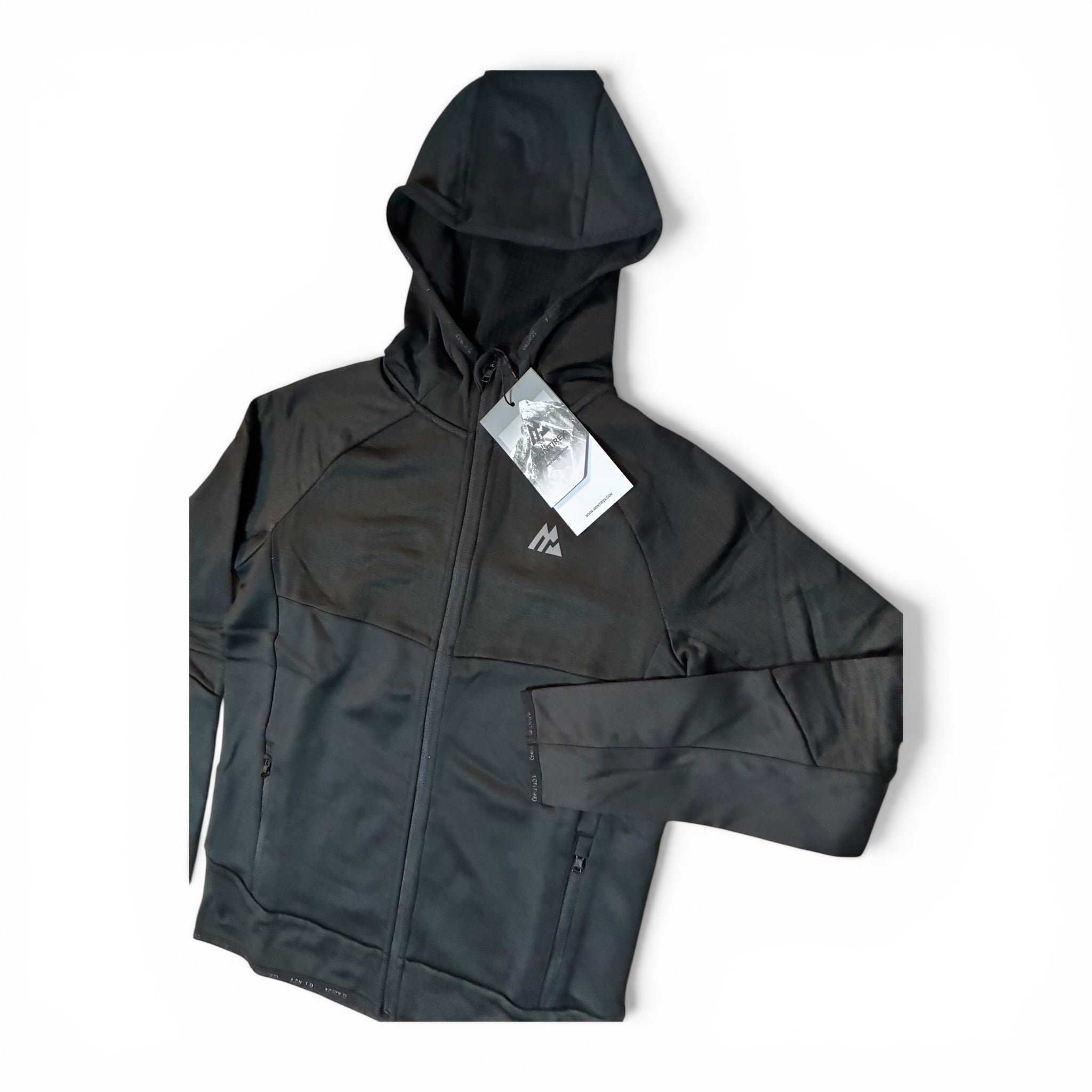 Montirex Junior Longitude Gridded Poly Hoodie & Valen Fleece Jogger Tracksuit Set