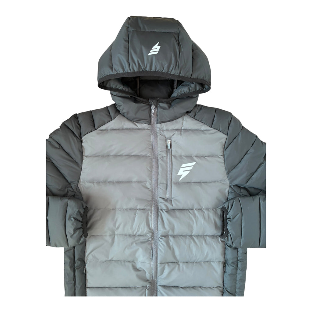Elude Delta Puffer Coat – Coal Grey/Black
