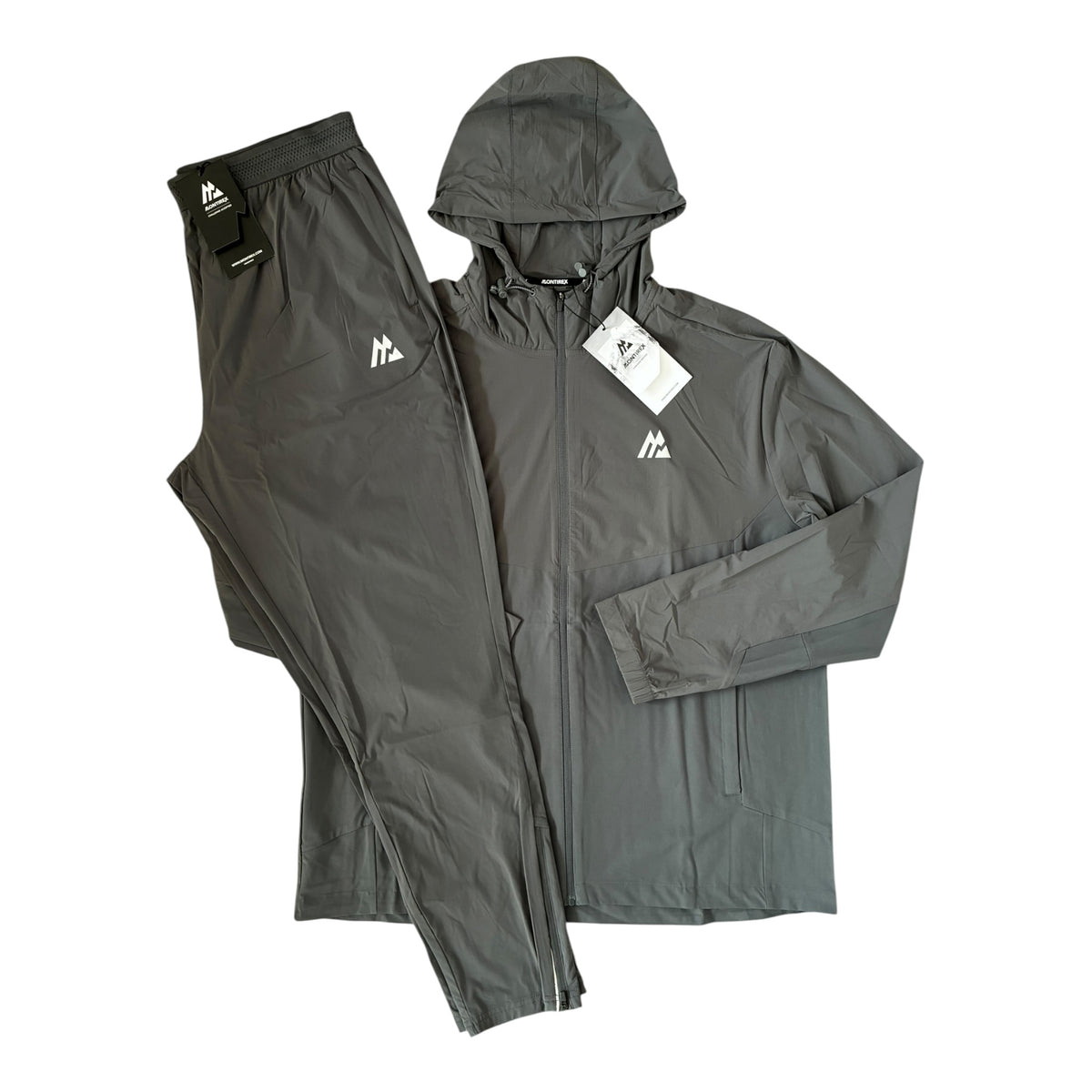 Montirex Surge Jacket & Trace Running Pant Tracksuit Set – Cement Grey