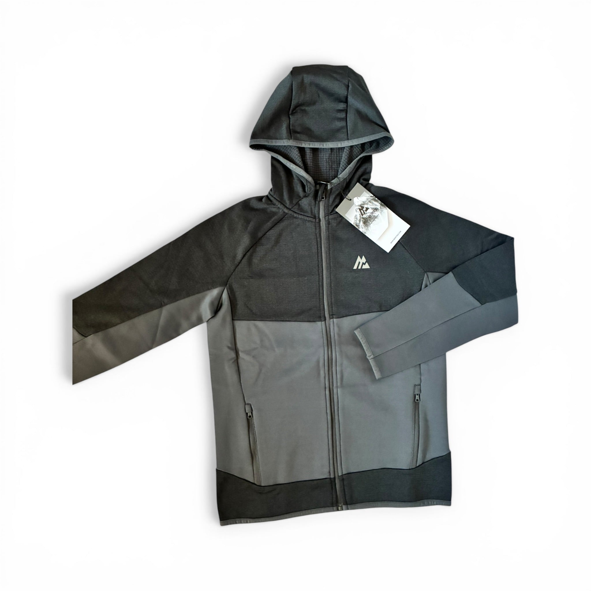 Montirex Junior Longitude Gridded Poly Hoodie & Rush Running Pant Tracksuit Set