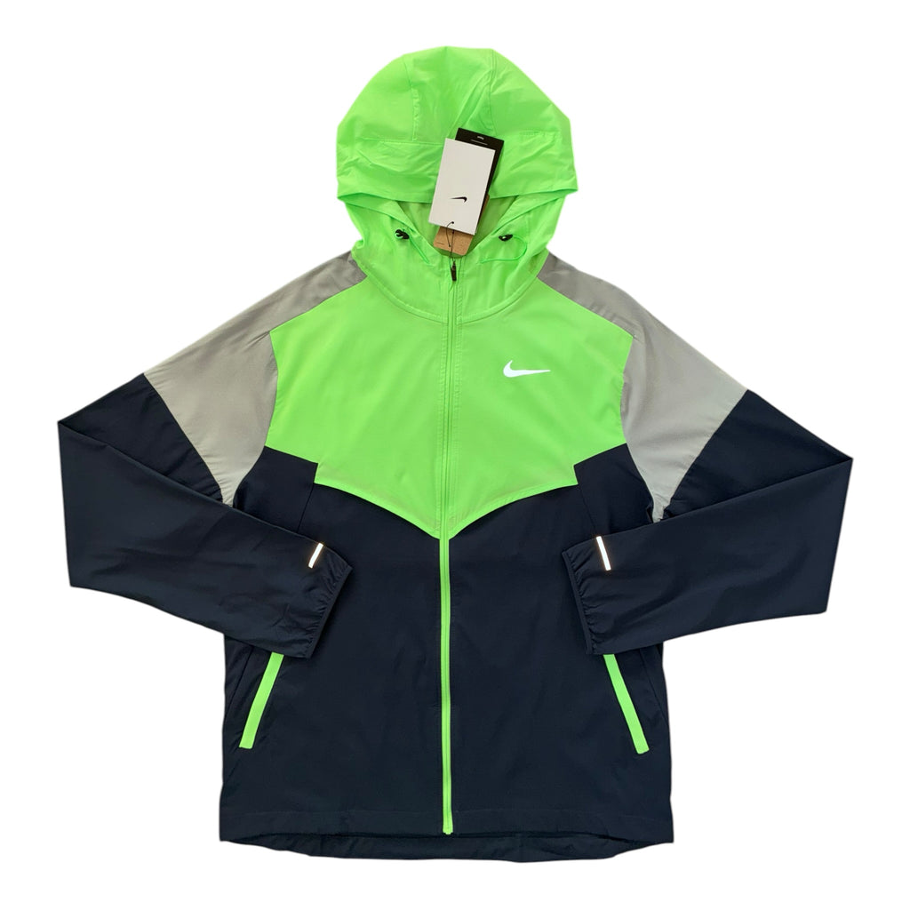 Nike Miler Repel Impossibly Light Windbreaker & Shorts Set – Midnight Navy/Illusion Green/Wolf Grey
