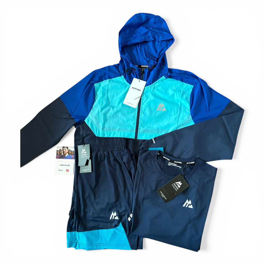 Montirex Trek 2.0 Windbreaker & Vector T-Shirt & Shorts Set