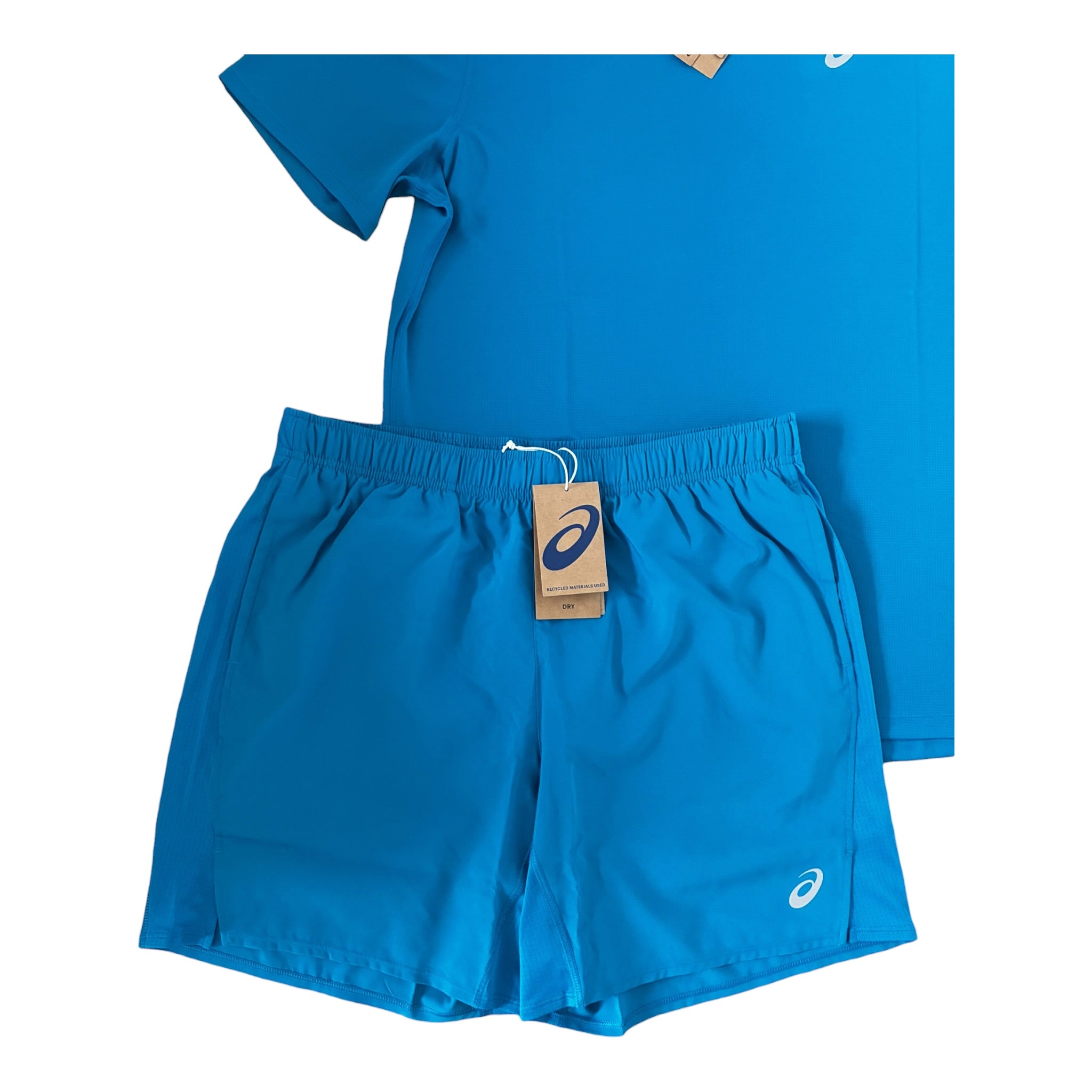 Asics Icon T-Shirt & Shorts Set – Aegean Blue/Cream