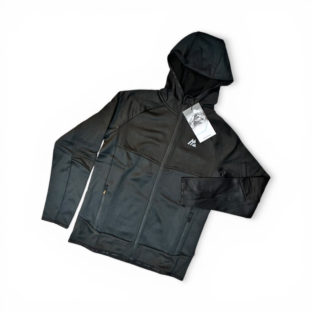 Montirex Junior Longitude Gridded Poly Hoodie & Valen Fleece Jogger Tracksuit Set