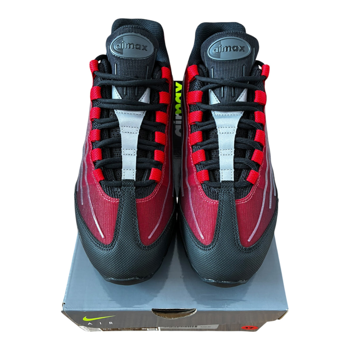 Nike Air Max 95 Big Bubble Tech Black/University Red-Tough Red