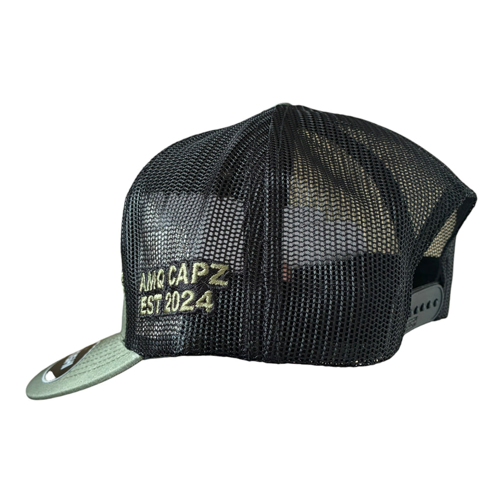 AMQ Khaki / Black Cap - 2 For £75