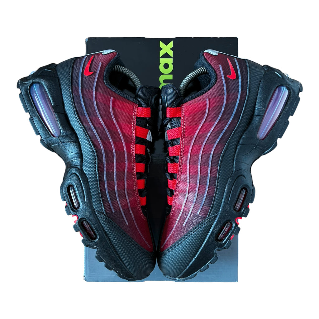 Nike Air Max 95 Big Bubble Tech Black/University Red-Tough Red