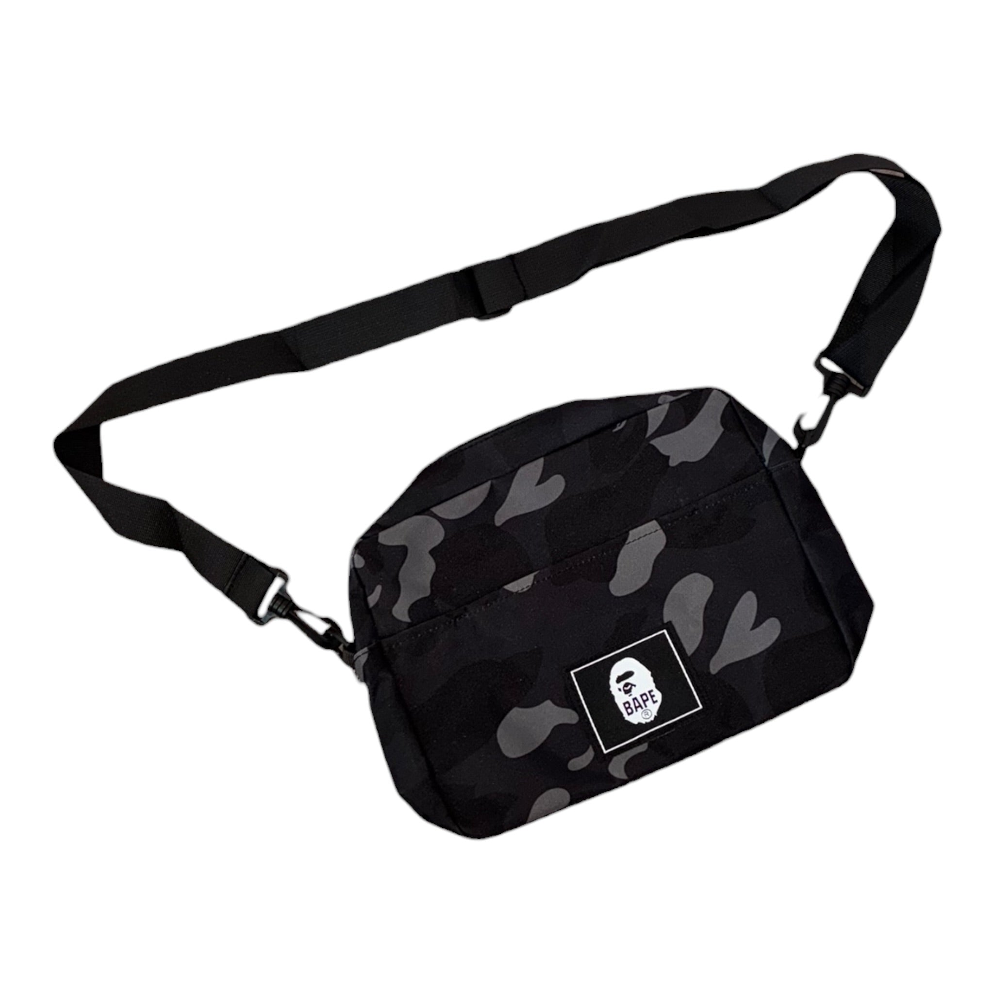 BAPE A Bathing Ape Shoulder Bag Camo Black