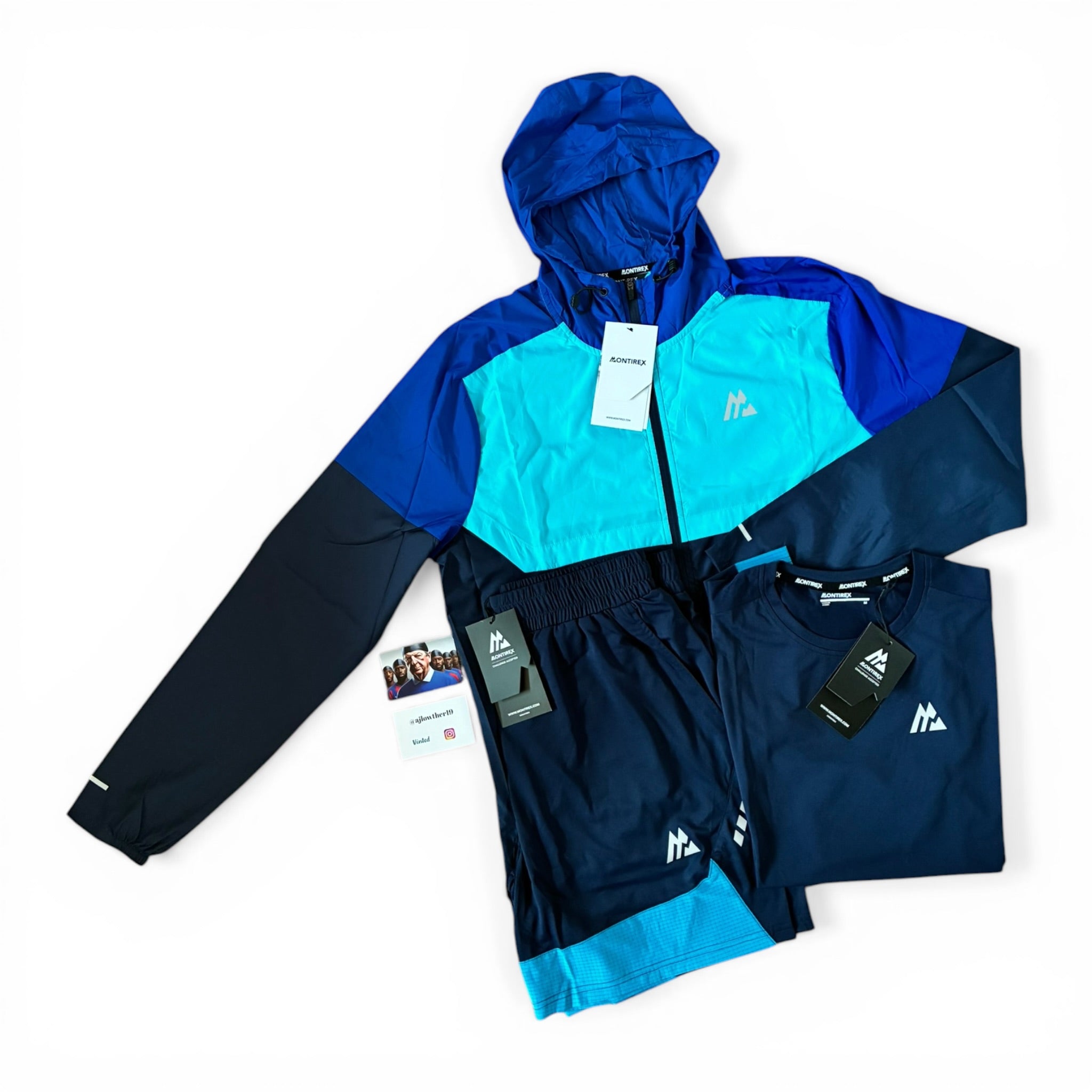 Montirex Trek 2.0 Windbreaker & Vector T-Shirt & Shorts Set