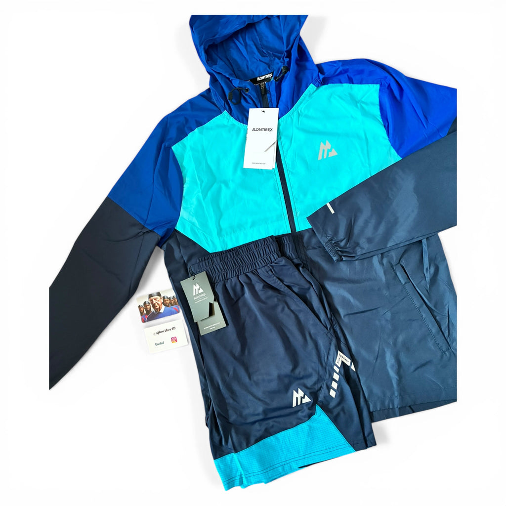Montirex Trek 2.0 Windbreaker & Vector T-Shirt & Shorts Set
