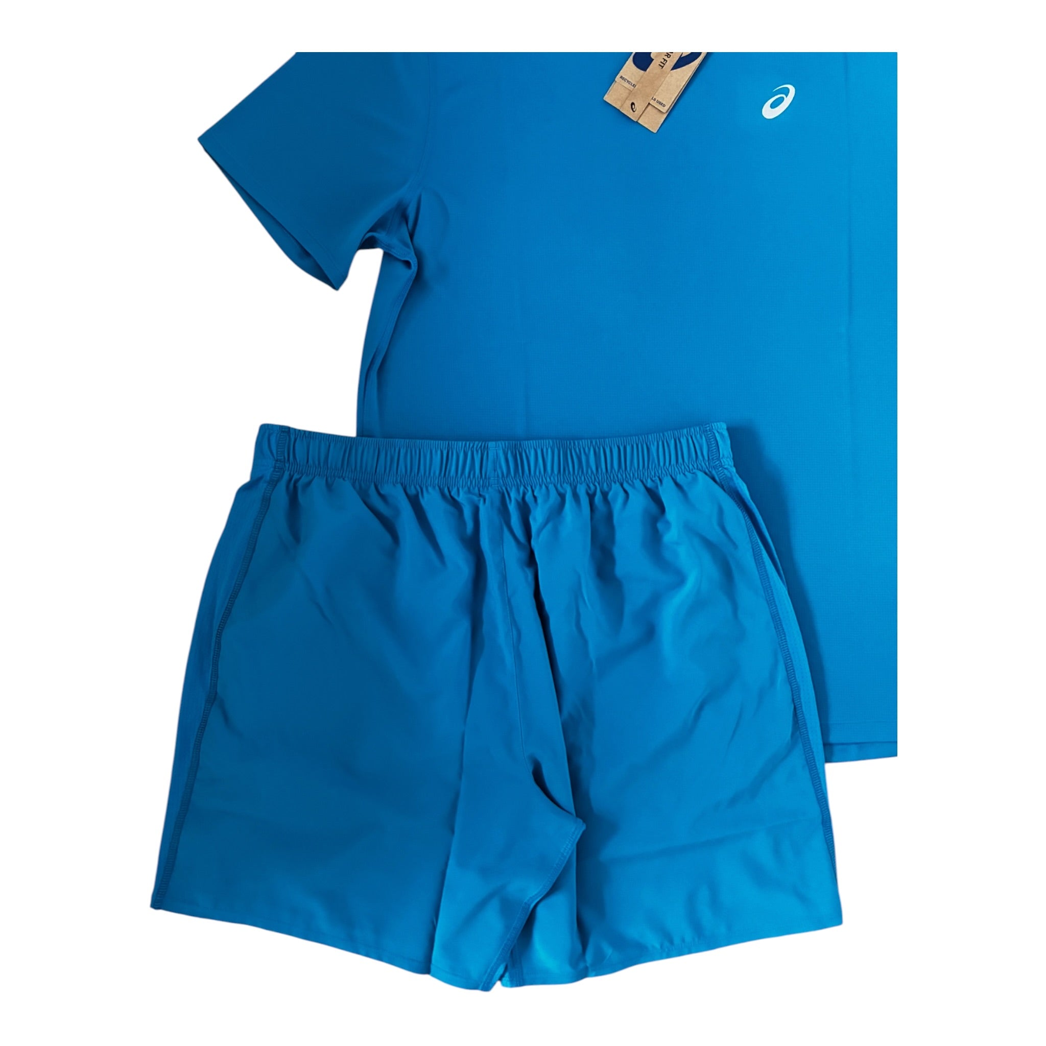 Asics Icon T-Shirt & Shorts Set – Aegean Blue/Cream