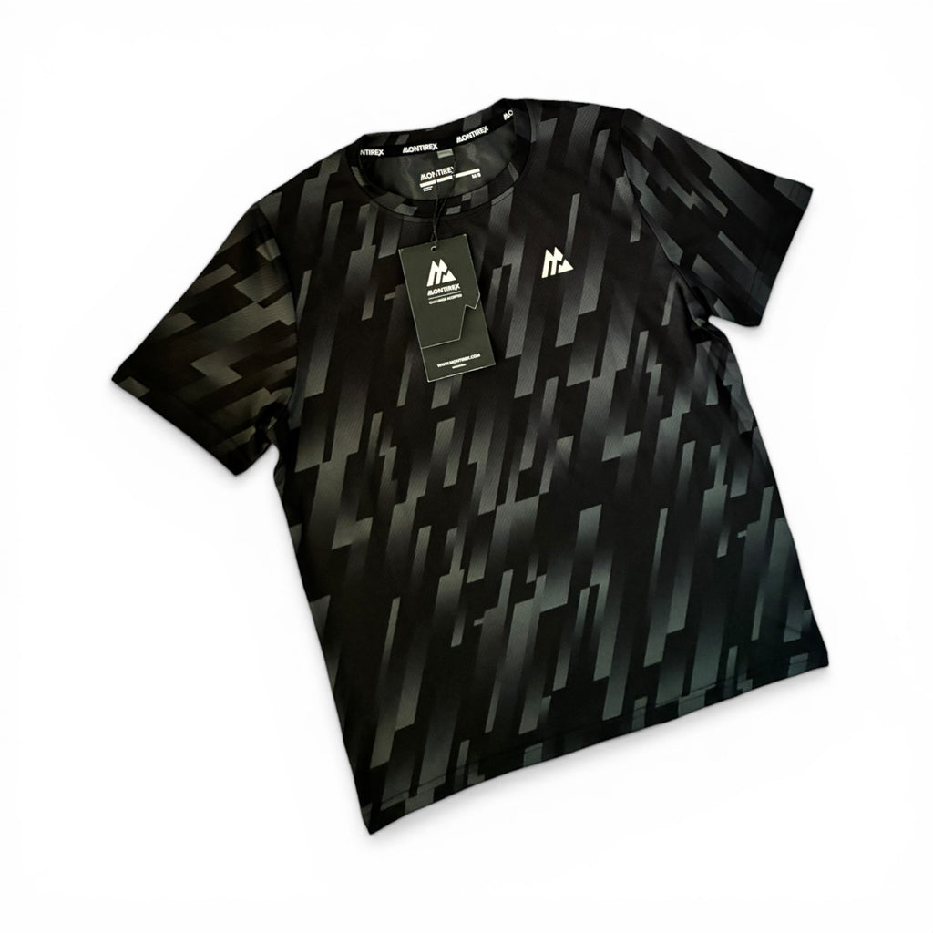 Montirex Junior Steele Printed T-Shirt & Rush Running Tracksuit Pant Set