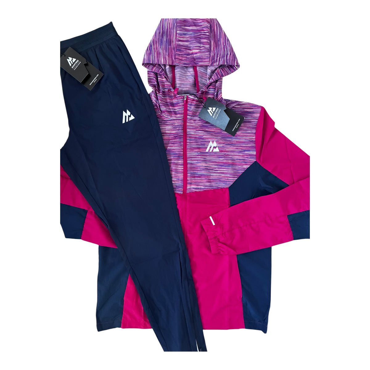 Montirex Trail 3.0 Windbreaker Jacket & Trace Running Pant Tracksuit Set – Spiced Cherry/Midnight Blue/Coral/Tuscan Grape/White