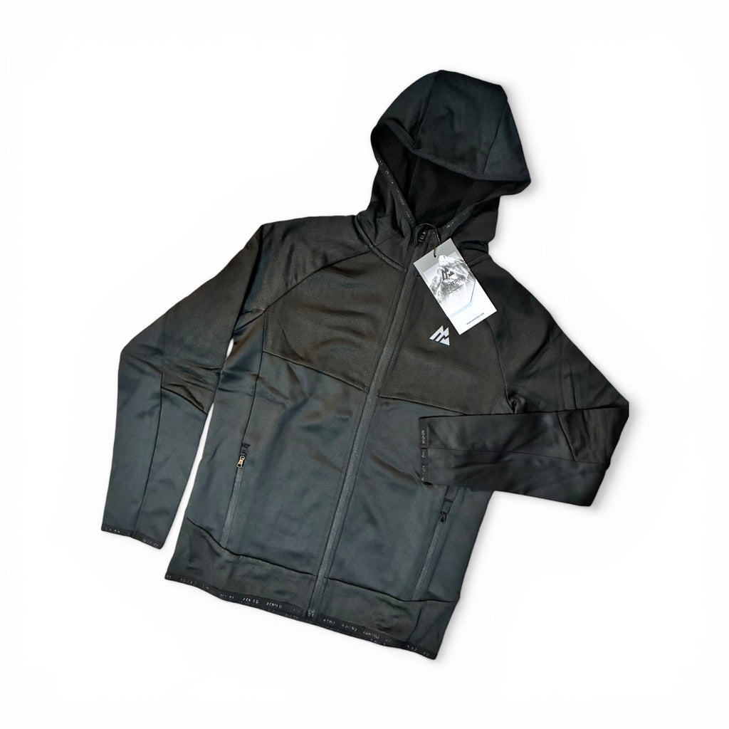 Montirex Junior Longitude Gridded Poly Hoodie & Valen Fleece Jogger Tracksuit Set
