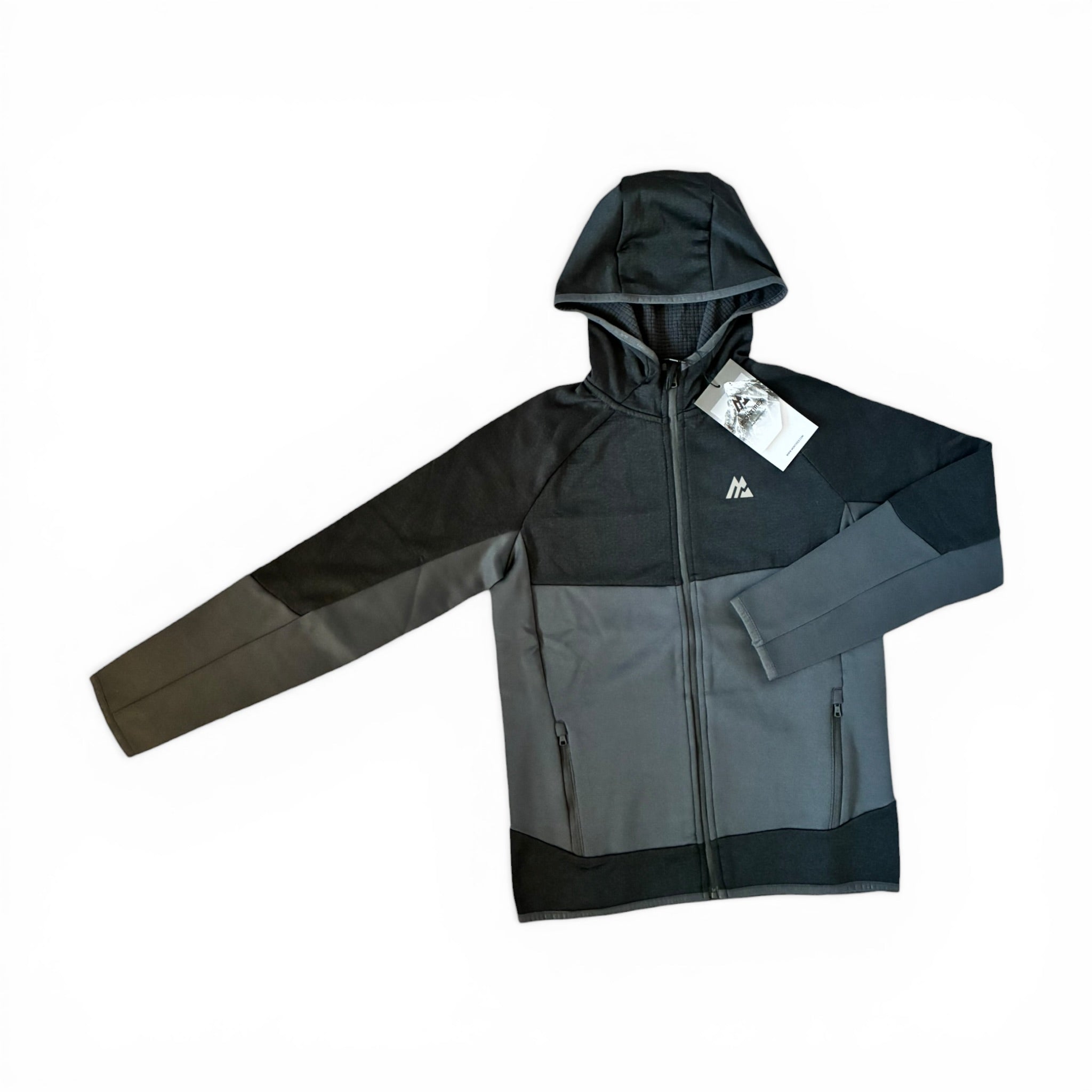 Montirex Junior Longitude Gridded Poly Hoodie & Rush Running Pant Tracksuit Set