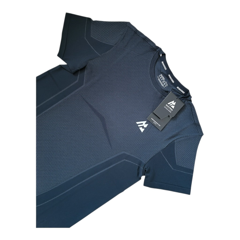 Montirex Pulse Seamless T-Shirt & Shorts Set – Black/Asphalt Grey