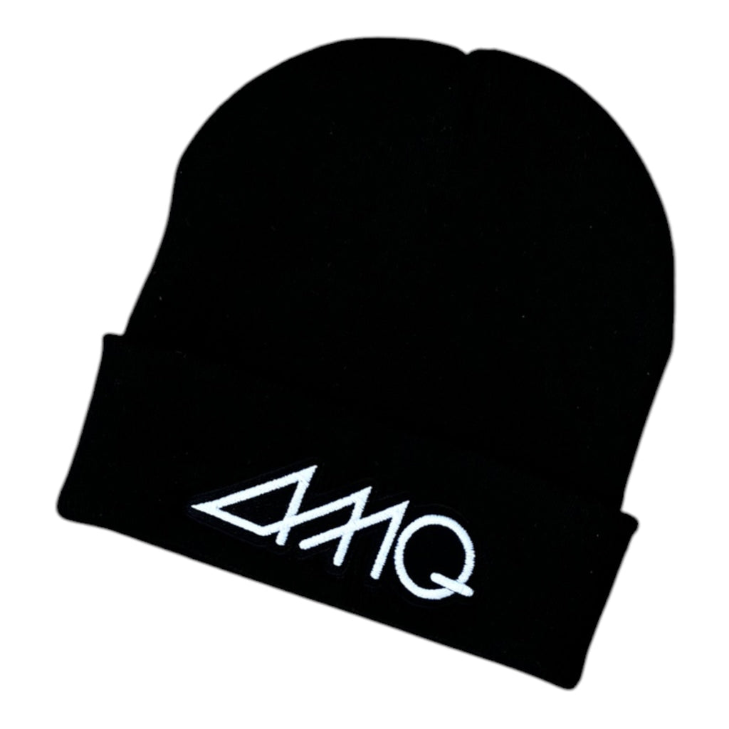 AMQ Winter Beanie Hat – Black/White – 2 for £45
