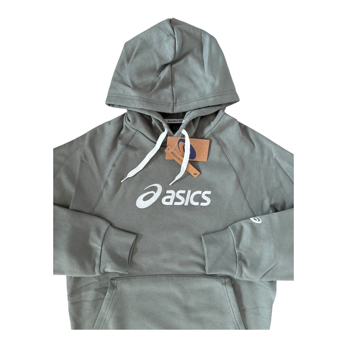 Asics Logo Fleece Pullover Tracksuit Set – Lichen Green