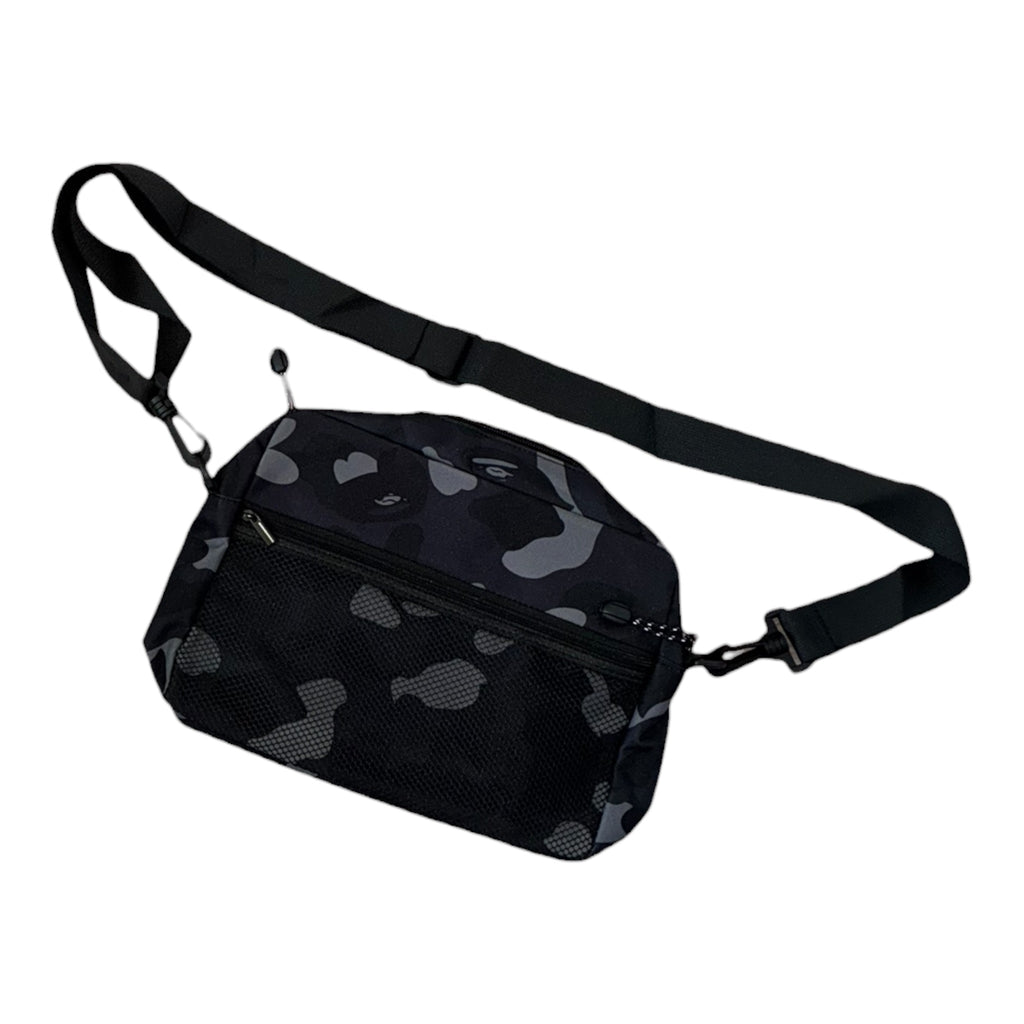 BAPE A Bathing Ape Shoulder Bag Camo Black