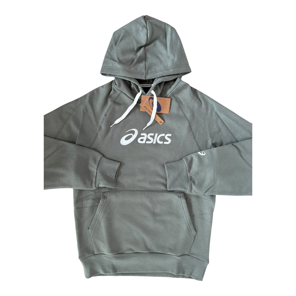Asics Logo Fleece Pullover Tracksuit Set – Lichen Green
