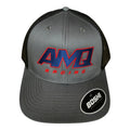 AMQ Grey Black Navy/Red Racing Cap - 2 For £75