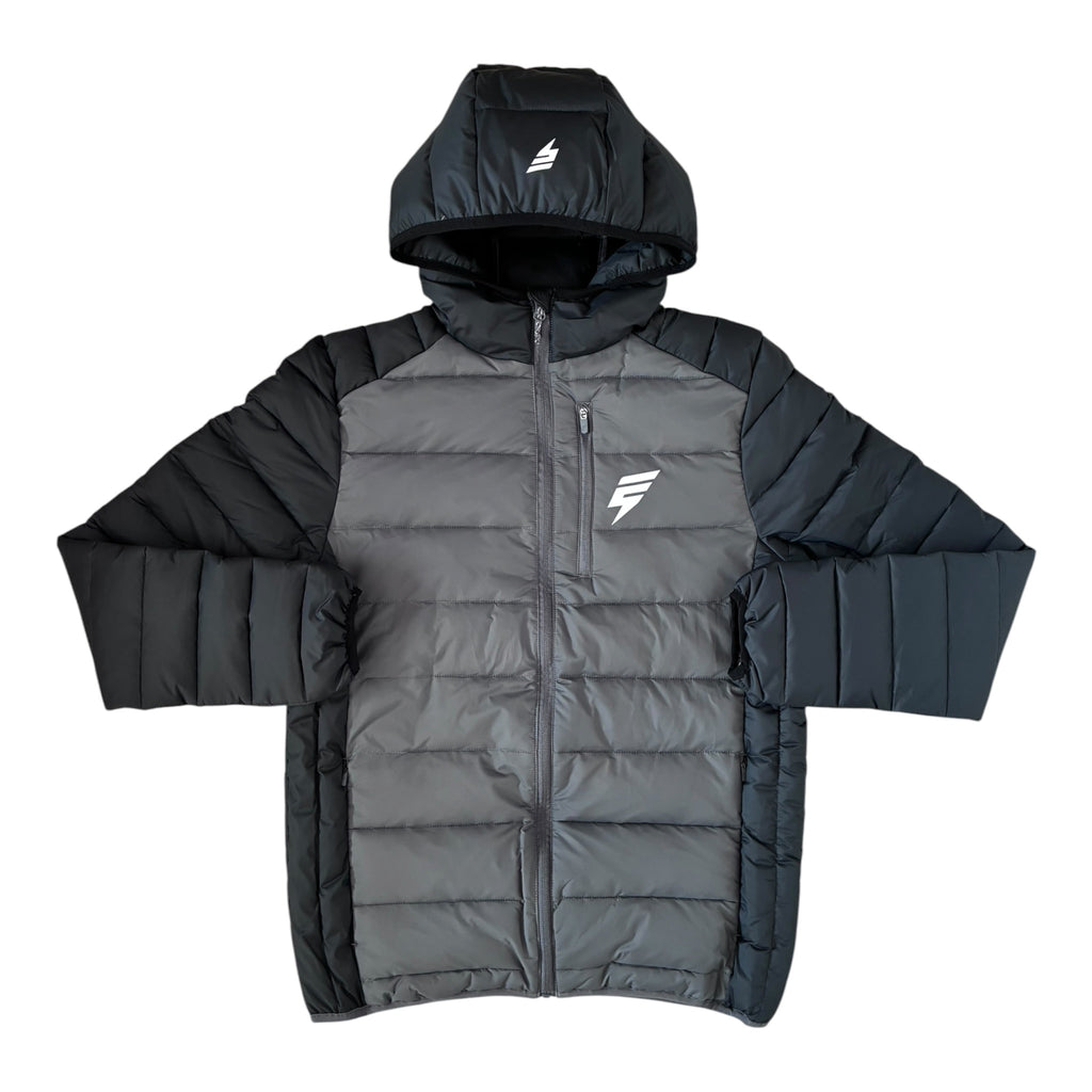 Elude Delta Puffer Coat – Coal Grey/Black