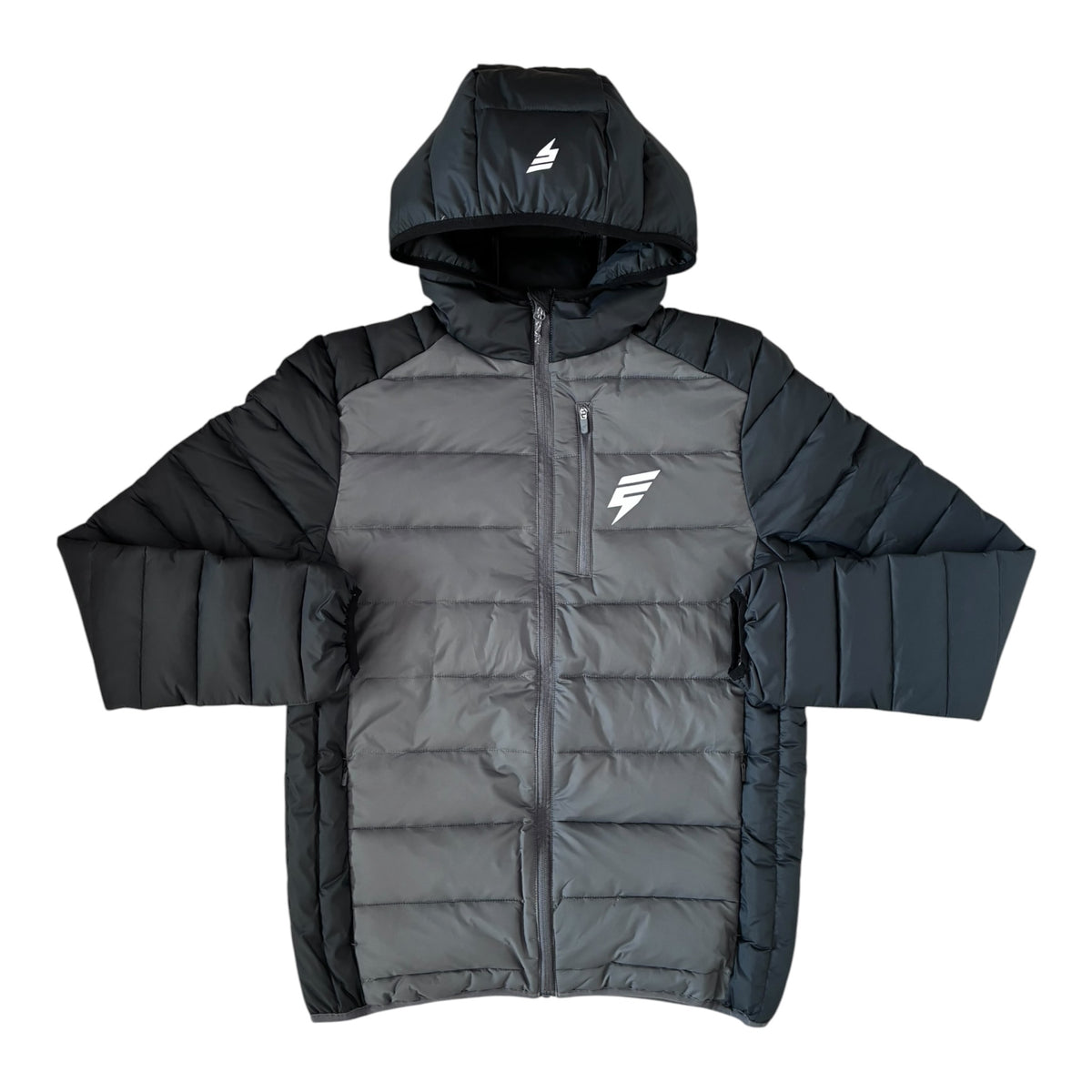 Elude Delta Puffer Coat – Coal Grey/Black