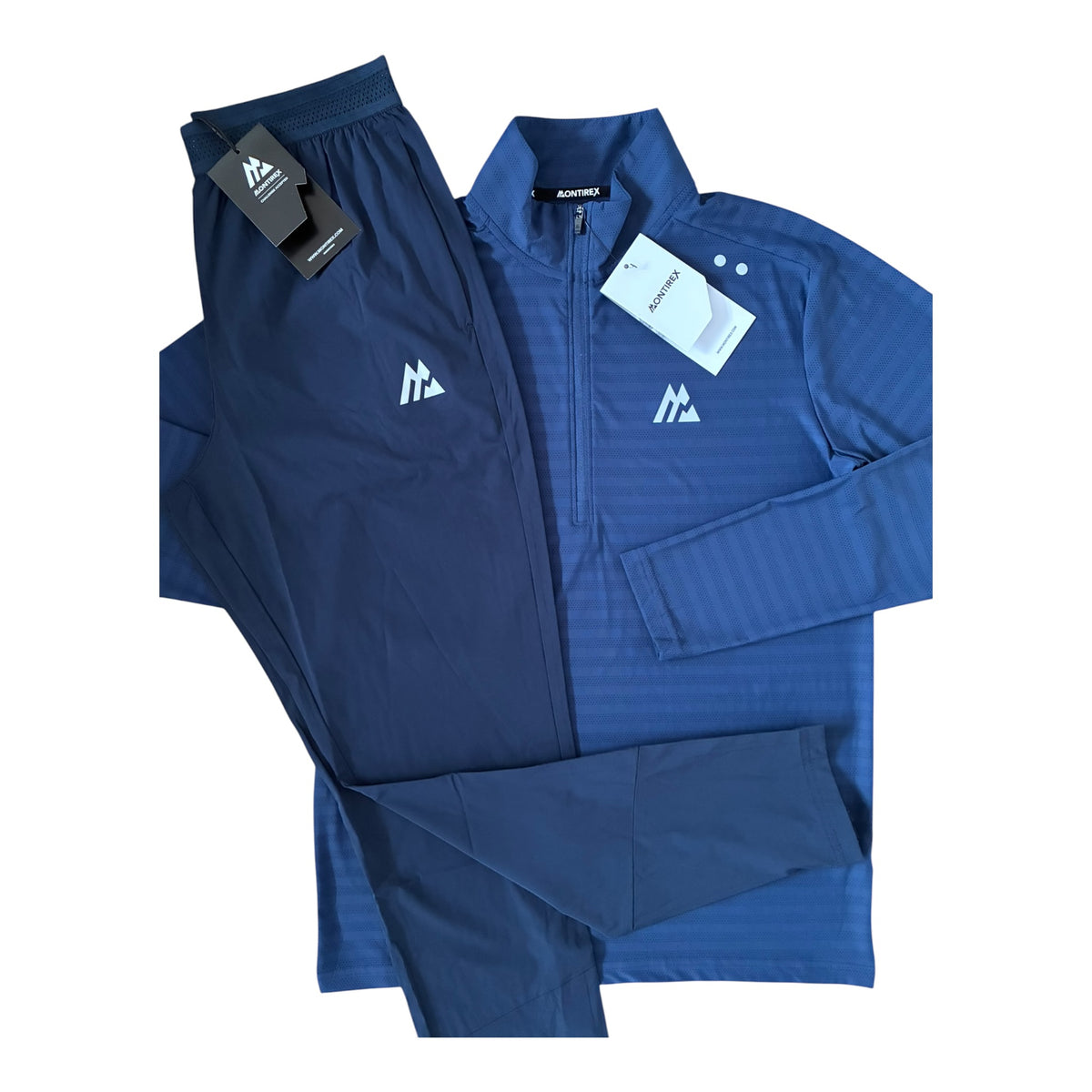 Montirex Draft 2.0 1/4 Zip & Trace Running Pant Tracksuit Set – Midnight Blue