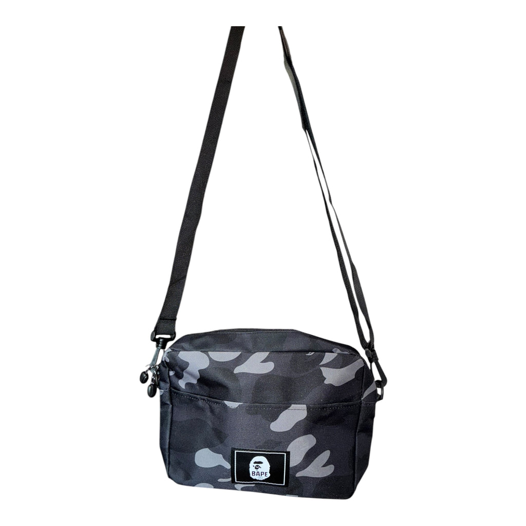 BAPE A Bathing Ape Shoulder Bag Camo Black