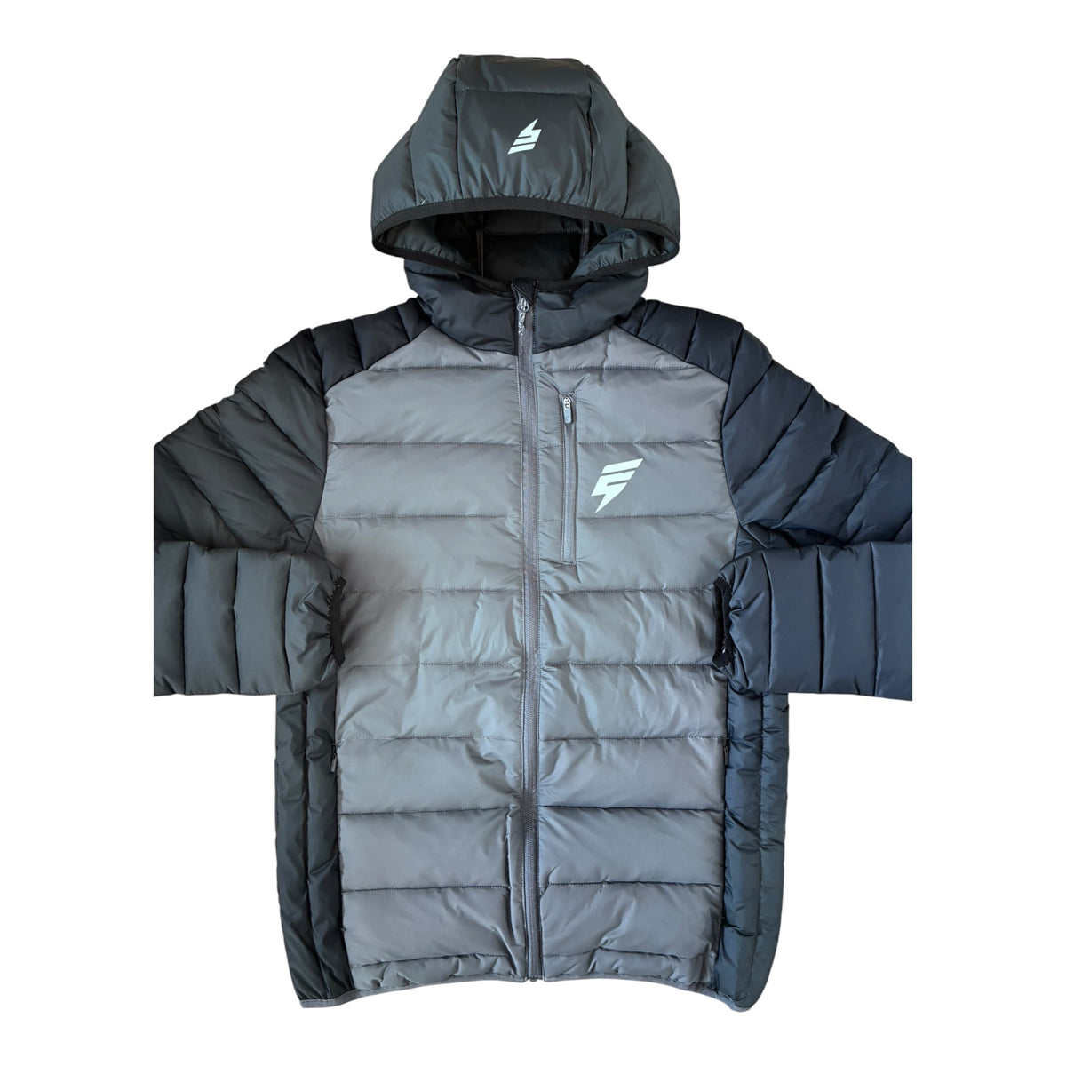 Elude Delta Puffer Coat – Coal Grey/Black