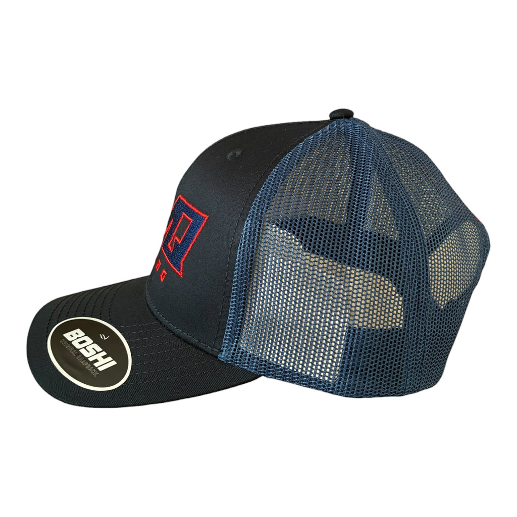 AMQ Navy / Red Racing Cap - 2 For £75