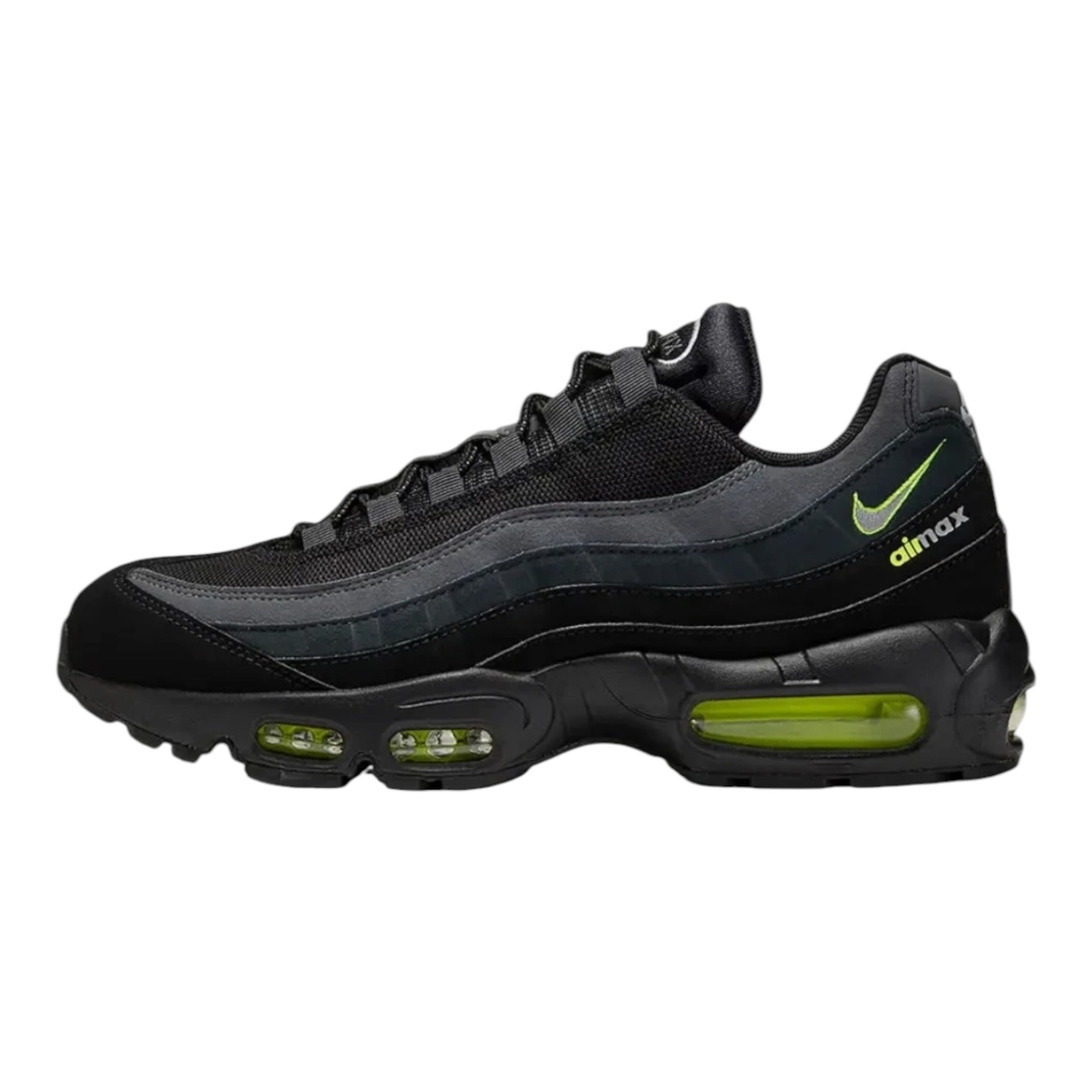 Nike Air Max 95 Black / Light Smoke Grey-Volt Retro Logo