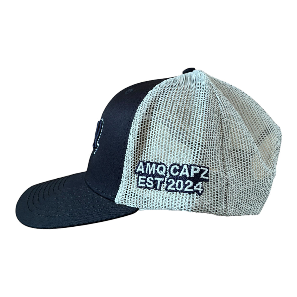 AMQ Signature Cap – Navy / Cream-White